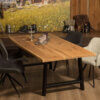 Tisch mit Eichentischplatte 100x220 cm