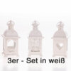 Laterne Paulina –  als 3er-Set in weiß