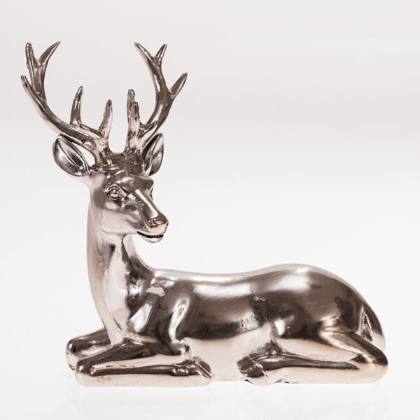 Hirschfigur sitzend - silber – Bild 2
