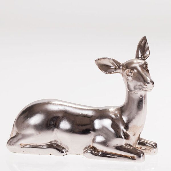 Hirschfigur sitzend - silber – Bild 3