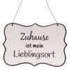 Metallschild "Zuhause"