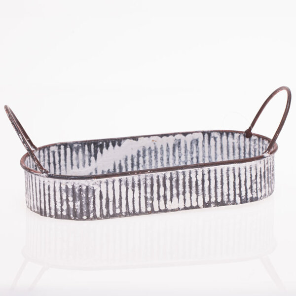 Tablett mini - oval mit Griffen - Shabby Art - in zwei Größen – Bild 3