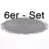 Tischset – schwarz - Seegras – rund – 38 cm - als 6er-Set