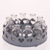 Metallring mit 10 Miniflaschen - Glasvasen