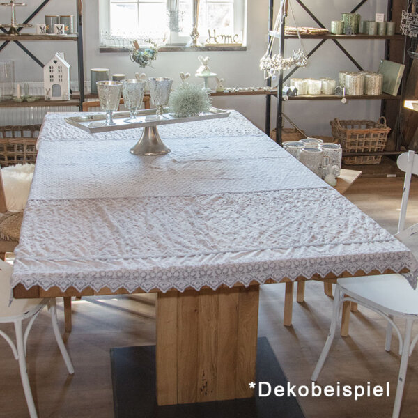 Tischdecke "Vintagelace" - taupe/biege - 140x240 cm - Art. 7686
